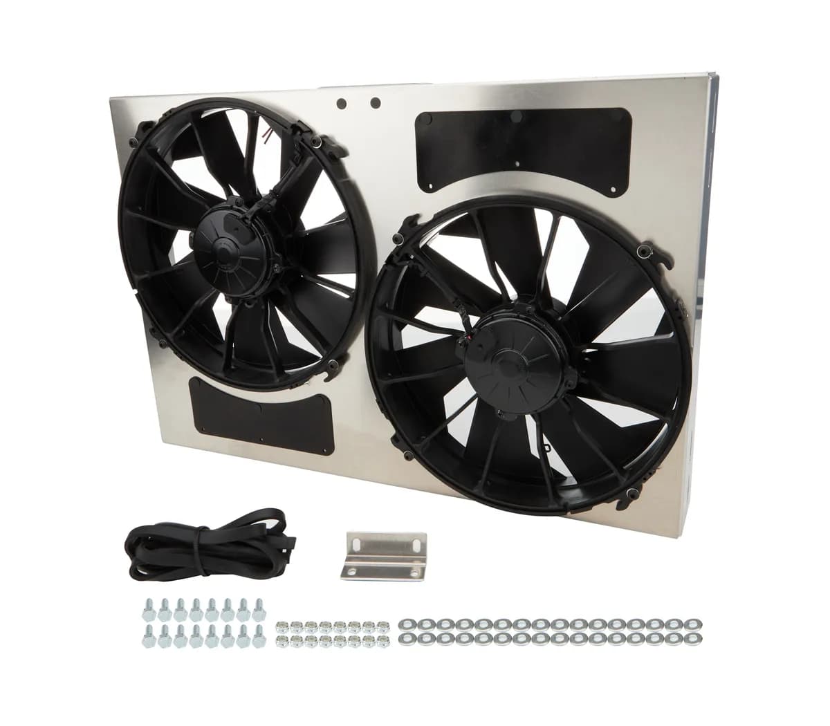 Derale 16826 Powerpack - High Output Dual 12 Electric RAD Fan/Aluminum Shroud Kit