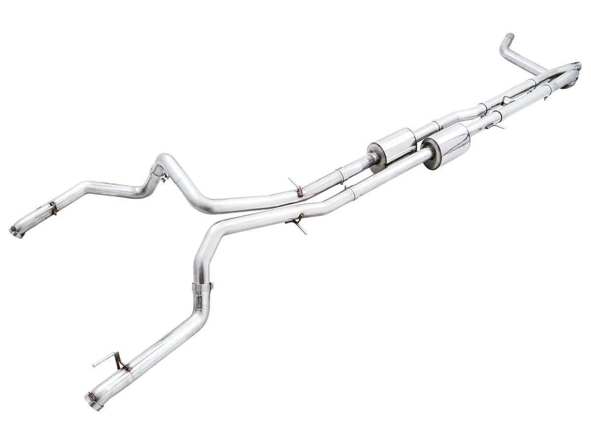 AWE 0FG Exhaust Suite for the 4th Gen Silverado ZR2 / Sierra AT4X 6.2L - Dual Bashguard (no tips) / Catback Exhaust