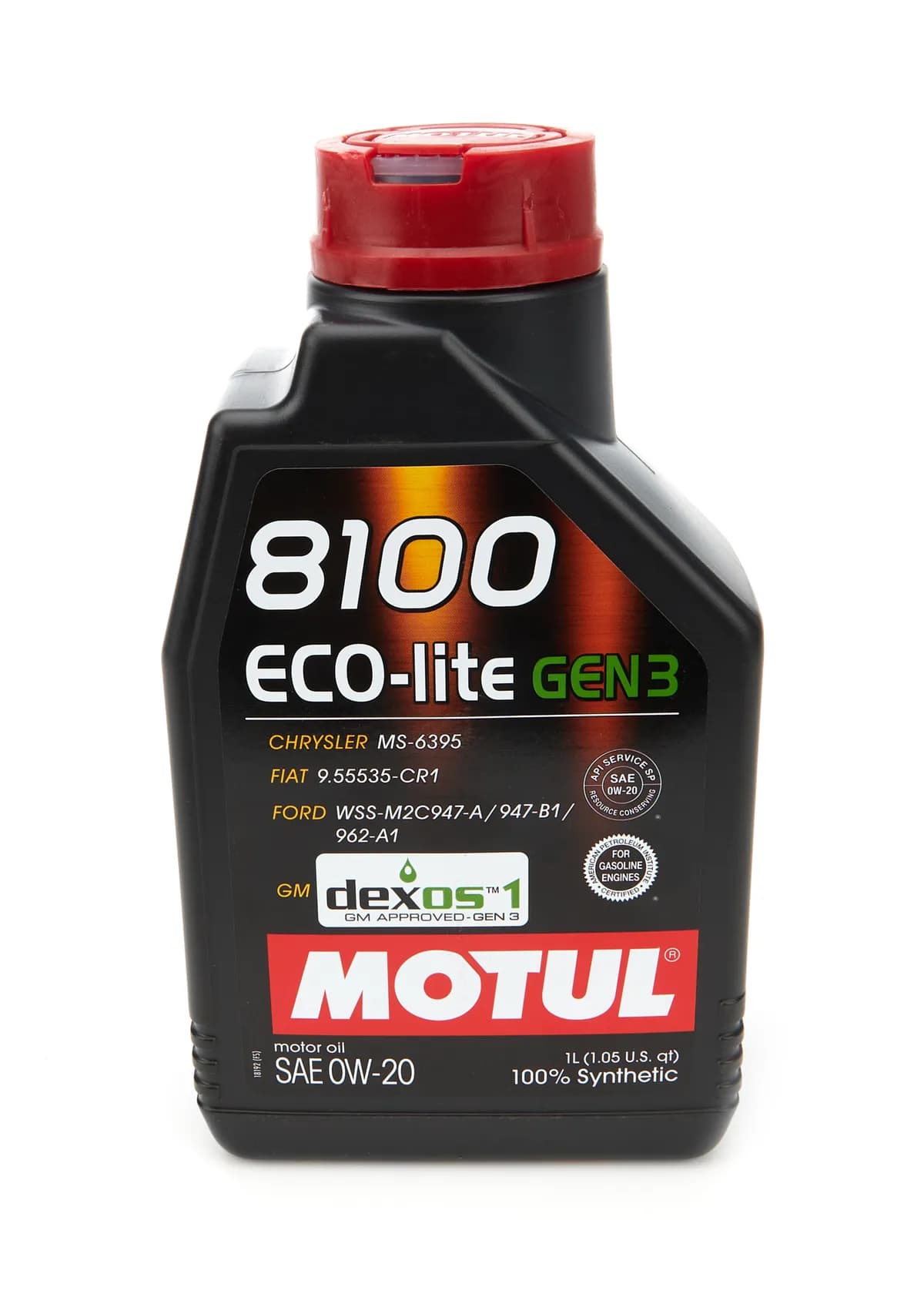 Motul 8100 Eco-Lite Gen3 0W-20 Synthetic Motor Oil - 1L