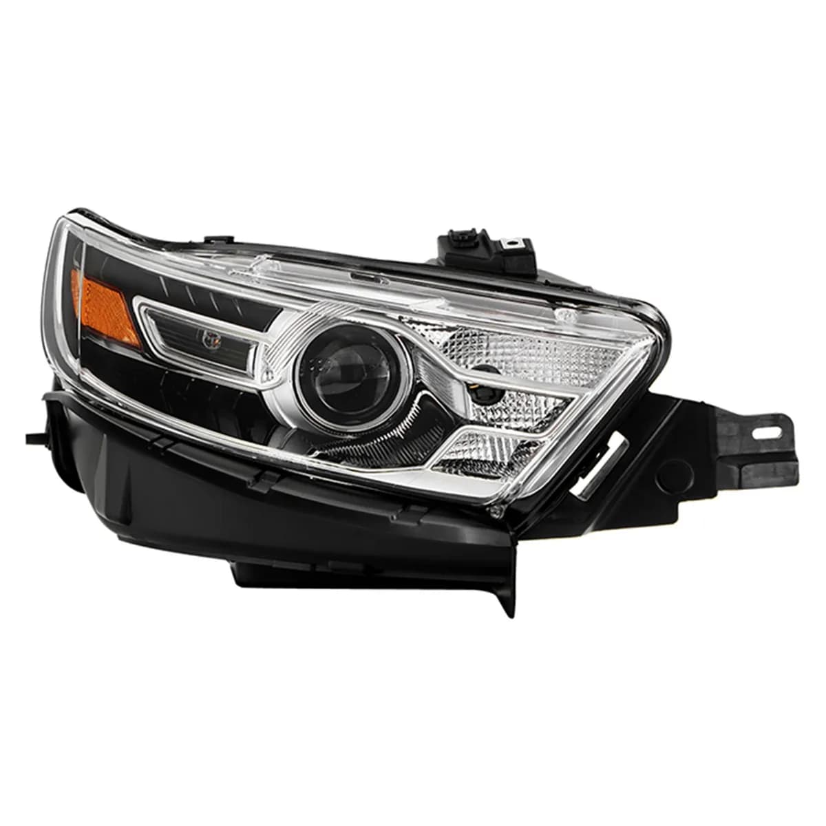 1416 Grand Cherokee LED Light Bar Projector Headlights Left And Right Black