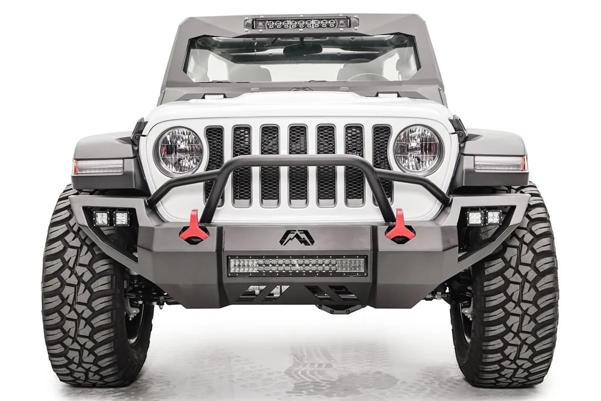 Jeep JL Vengeance Front Bumper w Pre-runner Guard Gladiator JT Vengeance Front Bumper w Pre-Runner Guard