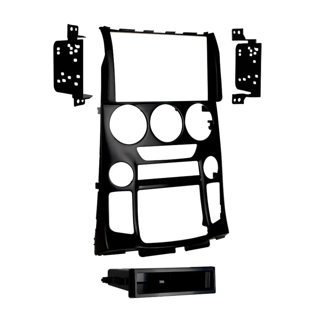 Custom Fit Mounting Kit; ISO DIN Radio Provision w/Pocket; Incl.: Radio Panel/Radio Brackets/Pocket/Clips/Screws;