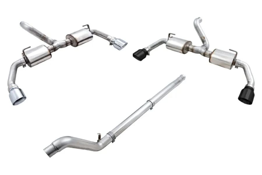 AWE Tread Edition Axle-Back Exhaust w/ Non-Resonated Mid Pipe Package - JL 2.0L