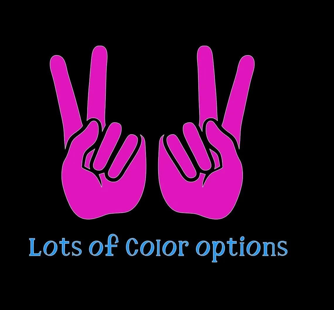 Hect Creations Hand Wave Peace Decal for Jeep Side Mirrors (Set of 2)