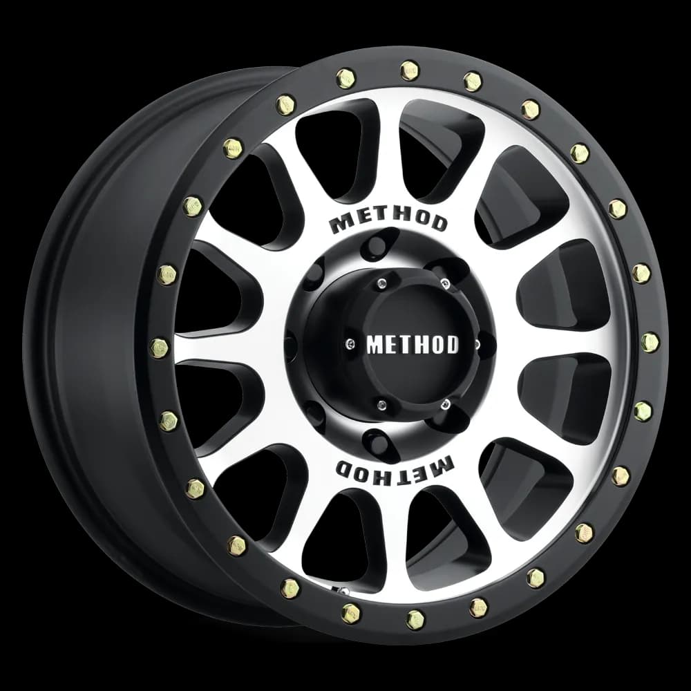 Aluminum Wheels 17x8.5 NV MR305 Bolt Pattern 6 On 135 Offset 0 Lip Size 1.3 Black BM Machined Face-Black Street Loc Method