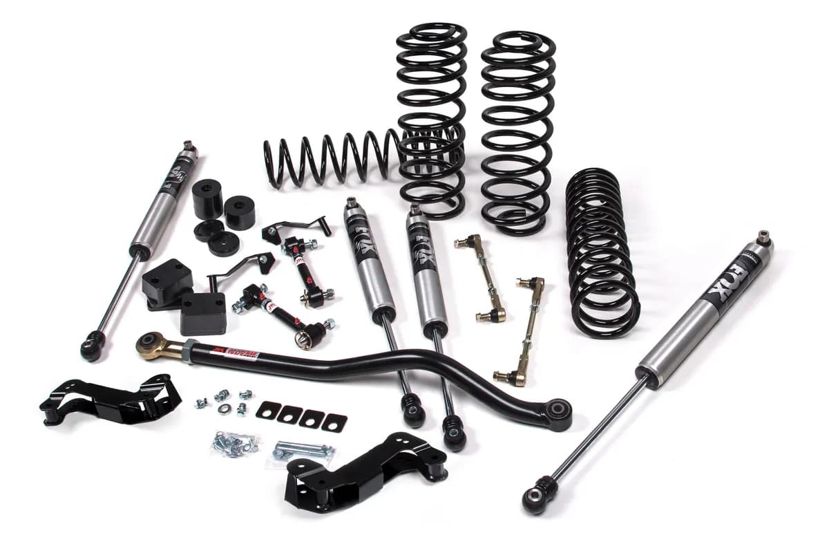 2018-2024 Jeep Wrangler JL J-Kontrol 3 Inch Lift Kit 2 Door w/Fox 2.0 Performance Series Shocks Standard Rate Coils JSPEC