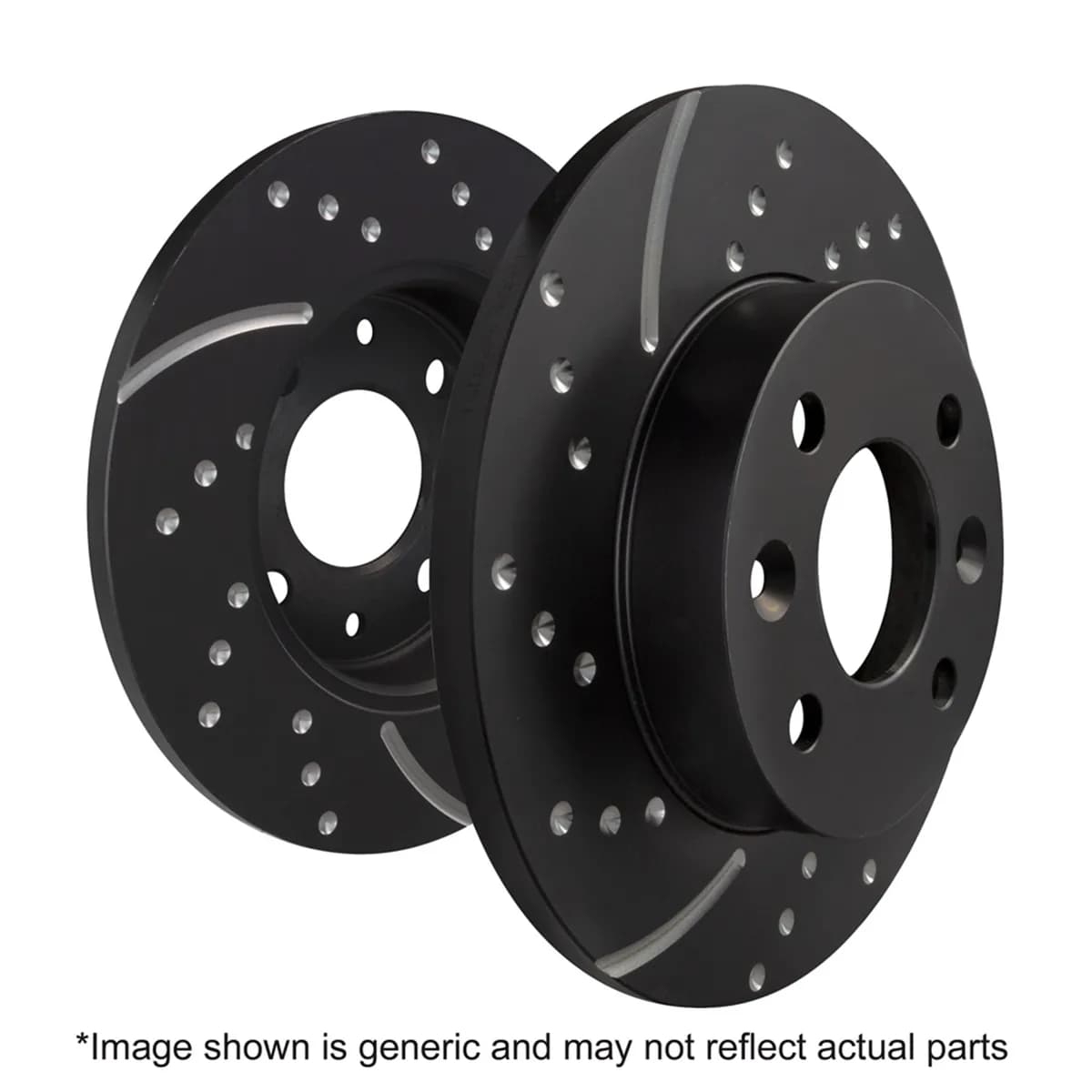 3GD Series Sport Slotted Rotor Set; Rear; For FMSI Pad No. D1734; Solid; 5 Bolt Holes; 320mm Dia.; 33mm Height; 12mm Thick;