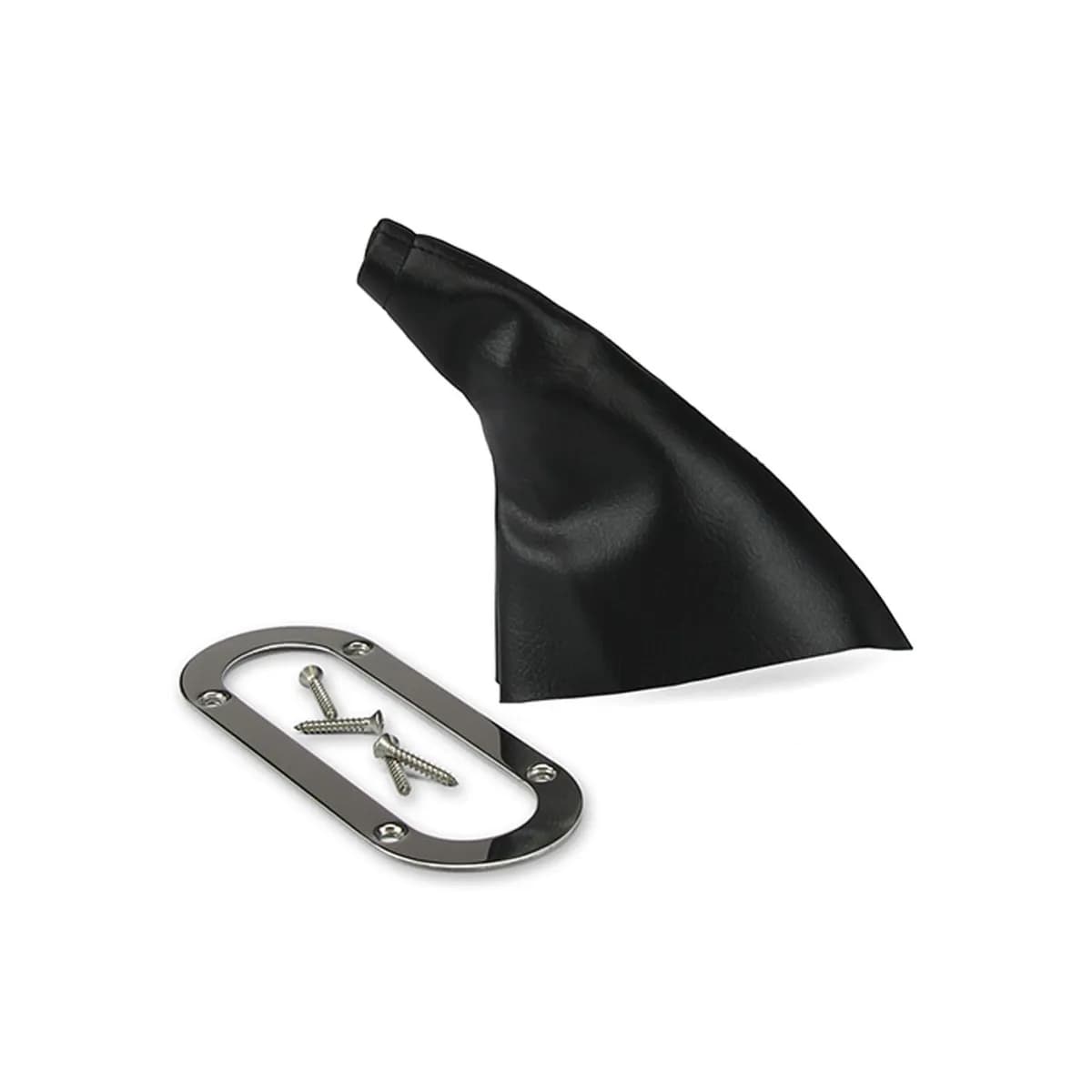 Floor Mount Emergency Hand Brake Boot; 2.5 in. x 6.25 in. Outer/1.5 in. x 5.25 in. Inner; Incl. Stainless Steel Ring;