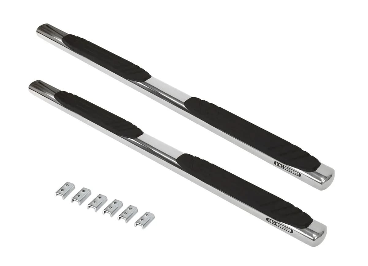 Go Rhino 684404587PS - 4 OE Xtreme SideSteps With Mounting Bracket Kit - Polished Stainless Steel