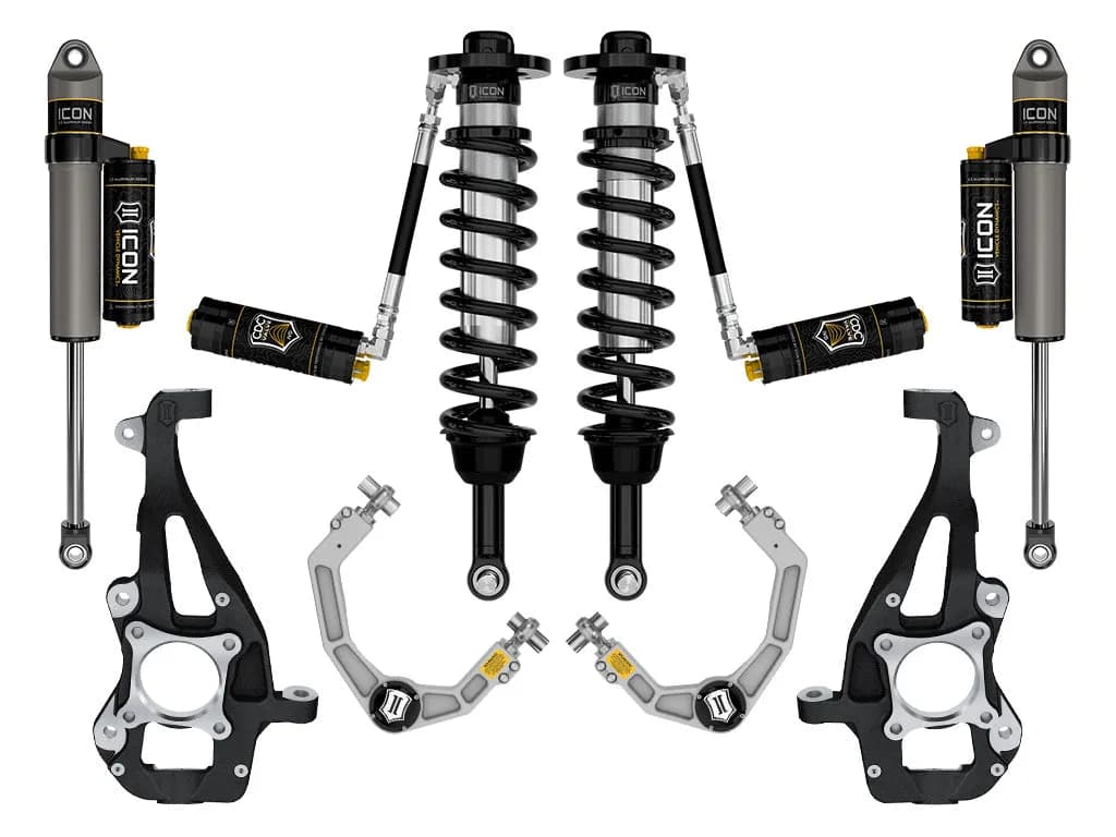 ICON 2021-2025 Ford F-150 4WD, 3.5-4.5" Lift, Stage 4 Suspension System, Billet, CDCV