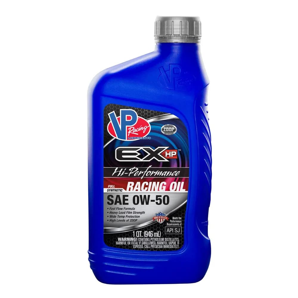 VP Racing Fuels 2758 EX HP SAE 0W-50 Hi Perf Racing Oil Qt