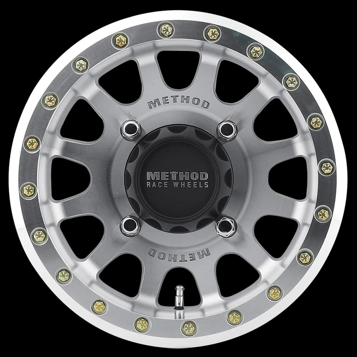 Aluminum Wheels 14x7 MR401 Beadlock UTV Bolt Pattern 4 On 136 Offset 38 Lip Size 0.94 Machined Raw Machined SL Method