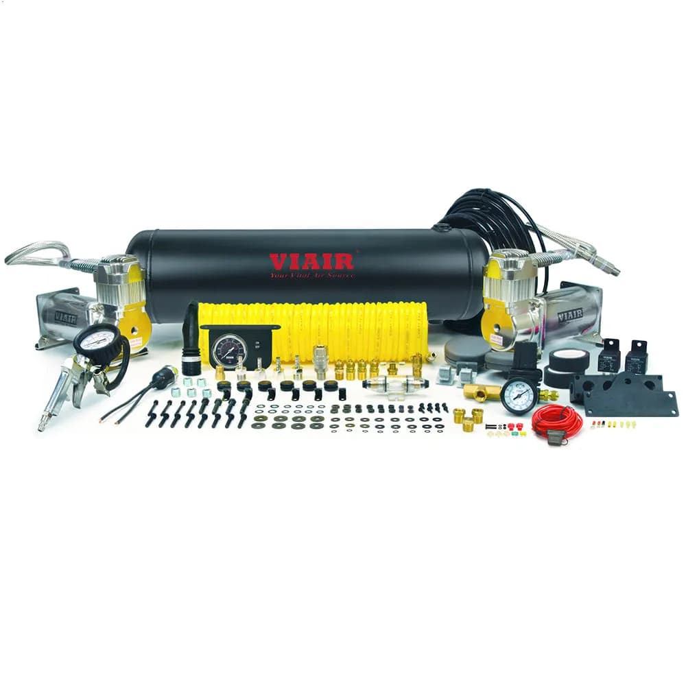 Dual Stealth Black 380C Onboard Air System (200 PSI · 2.54 CFM · 44 Amp · 12V · 2.5 Gal. Tank)