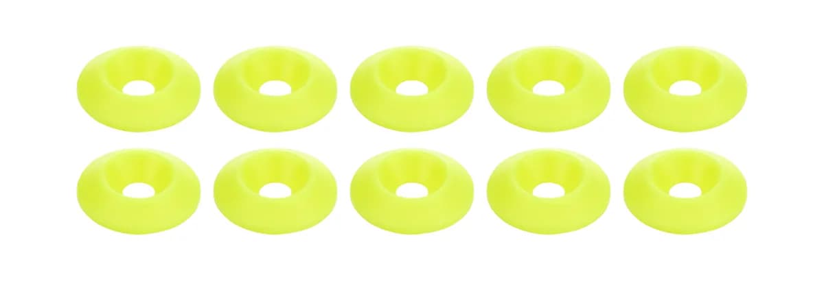 Countersunk Washer Fluorescent Yellow 10pk
