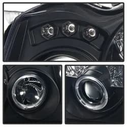 Spyder Signature Jeep Grand Cherokee 05-07 Projector Headlights - LED Halo - LED Replaceable LEDs - Black Smoke - High H1 Included - Low 9006 Not Included