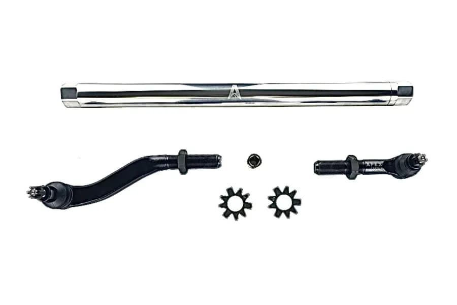KIT143 - Jeep Wrangler JK 2.5 Ton ProLock Drag Link Assembly - YesFlip - Polished Aluminum