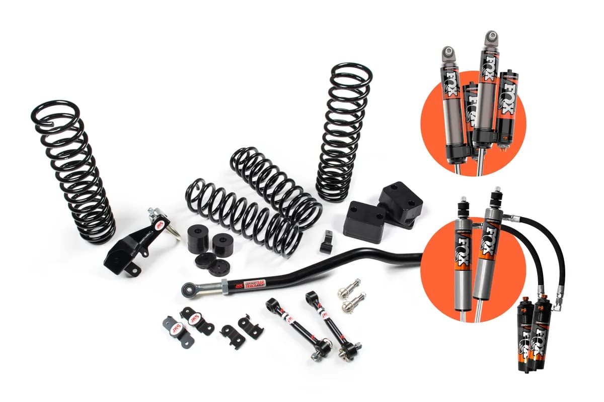 0718 Jeep JK Wrangler 2dr 2.5in Jventure Lift Kitfox 2.5 Pes R/R Dsc Shocks 4