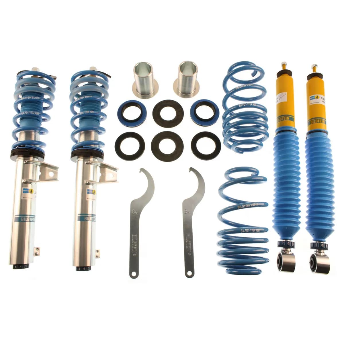 Front and Rear Audi A3 2012-2006, A3 Quattro 2012-2006, Volkswagen CC 2015-2009, GTI 2009-2006, Jetta 2015-2005, Passat 2010-2006, Passat 2015-2012, R32 2008, Rabbit 2009-2006 B16 (PSS10) Suspension Kit
