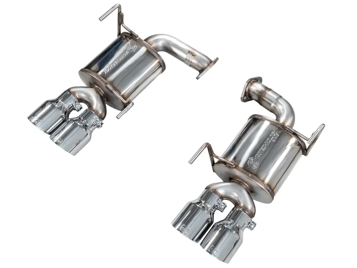 AWE Track Edition Axleback Exhaust for VB Subaru WRX - Diamond Black Tips 3020-43424