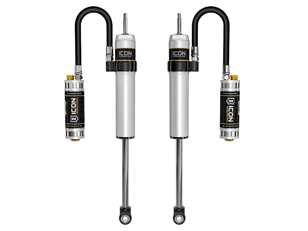 ICON 2007-2014 Toyota FJ Cruiser/2003-2024 Toyota 4Runner/2003-2023 Lexus GX, 1-3” Lift, Rear, V.S. 2.5 Aluminum Series Shocks, Remote Reservoir w/ CDCV, Pair