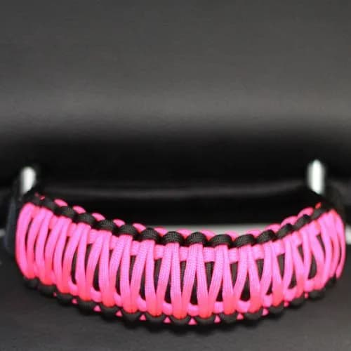 Paracord Grab Handles For Headrests For Jeep® Wrangler Jk, Jku, Jl, Jlu, Gladiator, Toyota® Tacoma, Ford® Bronco And Other Vehicles With Removable Head Rests (Pair of 2) | Bartact® - Neon Pink
