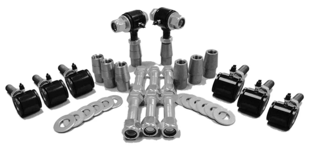 Steinjäger 1/2-20 RH LH Poly Bushings Kits, Male 5/8 Bore x 2.50 Wide fits 1.000 x 0.095 Tubing Black Powdercoated Bush Housing Eight Poly Ends Per Kit
