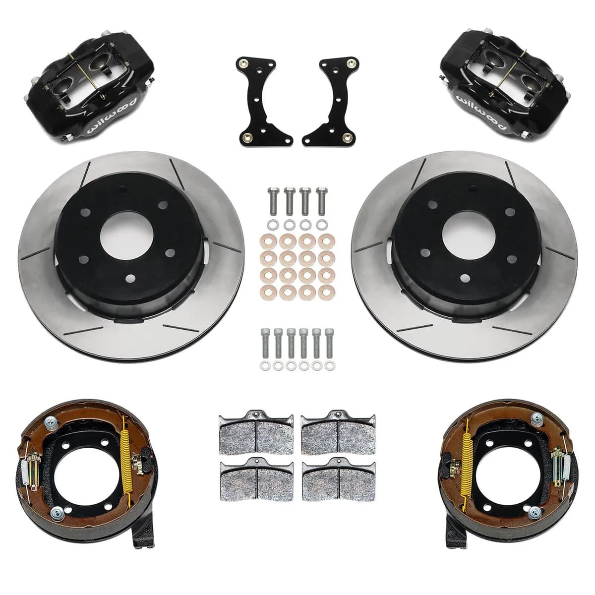 WilWood FDLI P/S Park Brake Kit 1971-1991 GM Blazer 4x4 2.46 Offset 140-18158