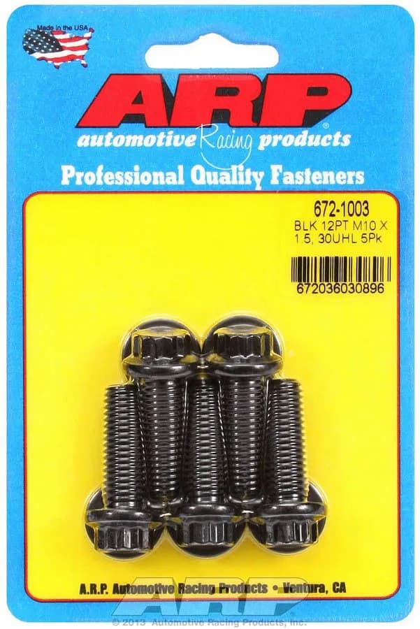 M10 X 1.50 X 30 12PT Black Oxide Bolts