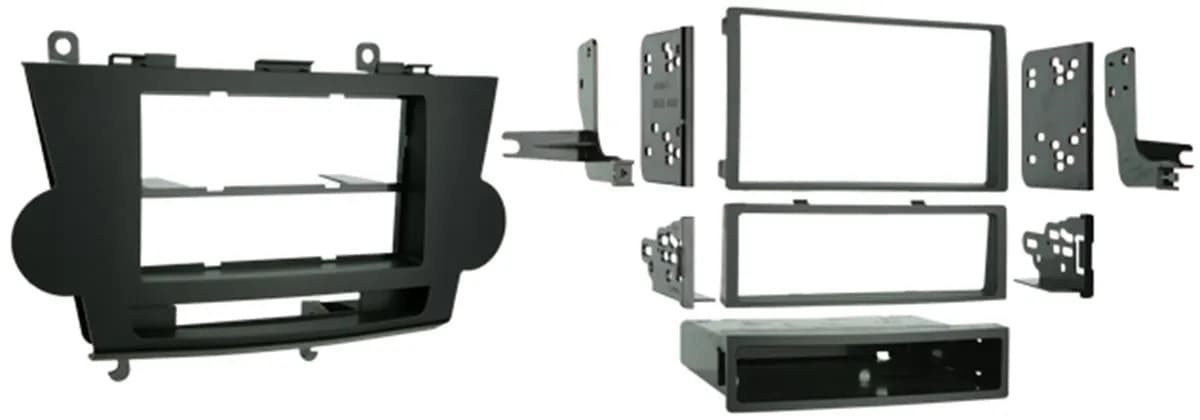 Turbokits; Radio Installation Kit; Incl. Instr./Hardwre/Storge Pocket/Snap-In Iso Support Systm;for Dble/Two Single Din;recessd Din Opening;oem Quality ABS Plastic; Matte Black;