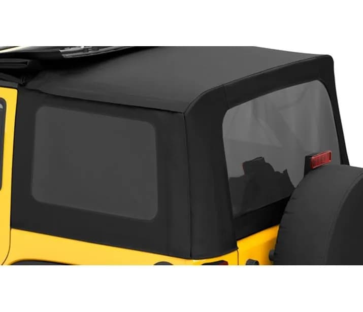 Window Replacement Set For Jeep 2011-2018 Wrangler JK 4 Door Fits Sailcloth Replace-A-Top 79147, Supertop 54723, Factory Soft Top Black Diamond Sailcloth Bestop