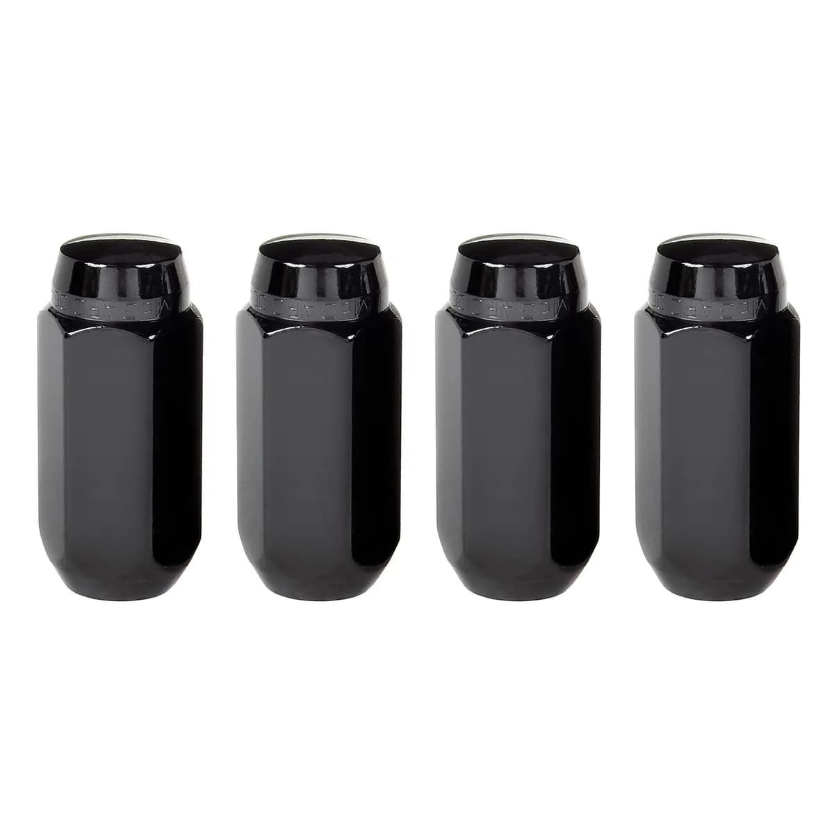 Hex Lug Nut M14x1.5 Cone Seat 13/16 Hex 1.945 in Oal Black (4 Pk)