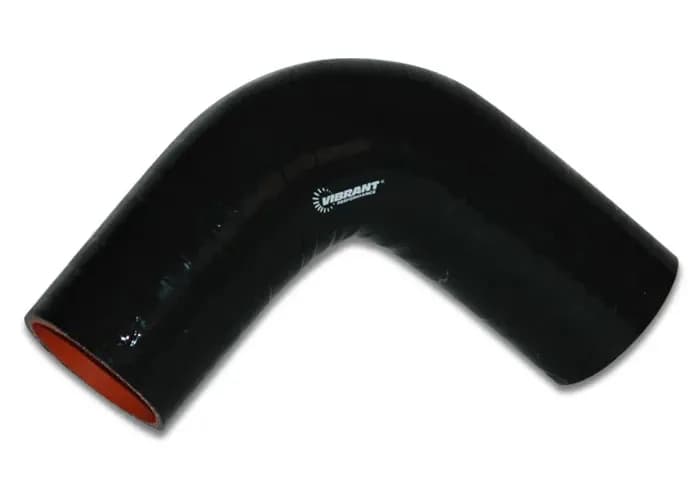 90 Degree Hose Coupler; 4 in. ID; 3.5 in. Leg Length From Tangent; 4 in. Centerline Radius; 18 PSI Maximum Operating Pressure; 0.2 in. Wall Thickness; Black;