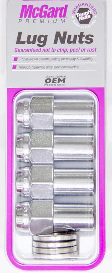 Hex Lug Nut Mag Washer 7/1620 Lng .946 in Shk 13/16 Hex 1.85 in Oal Chrome (