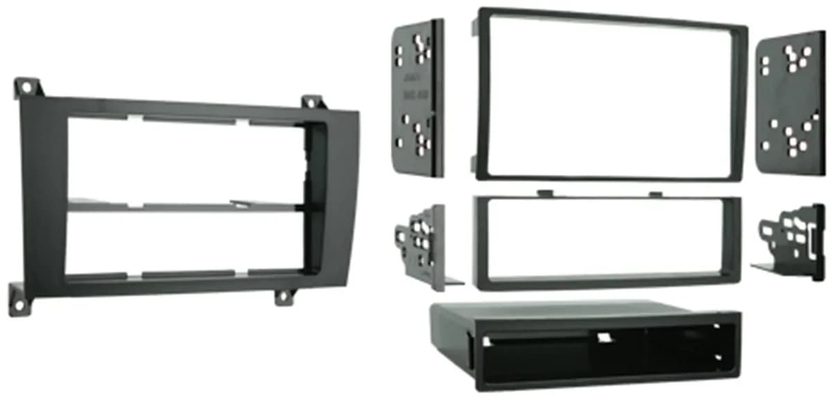 Turbokits; Radio Installation Kit; Incl. Instructions/Hardware/Storage Pocket; For Double Din or Two Single Din; Recessed Din Mount; High-Grade ABS Plastic;