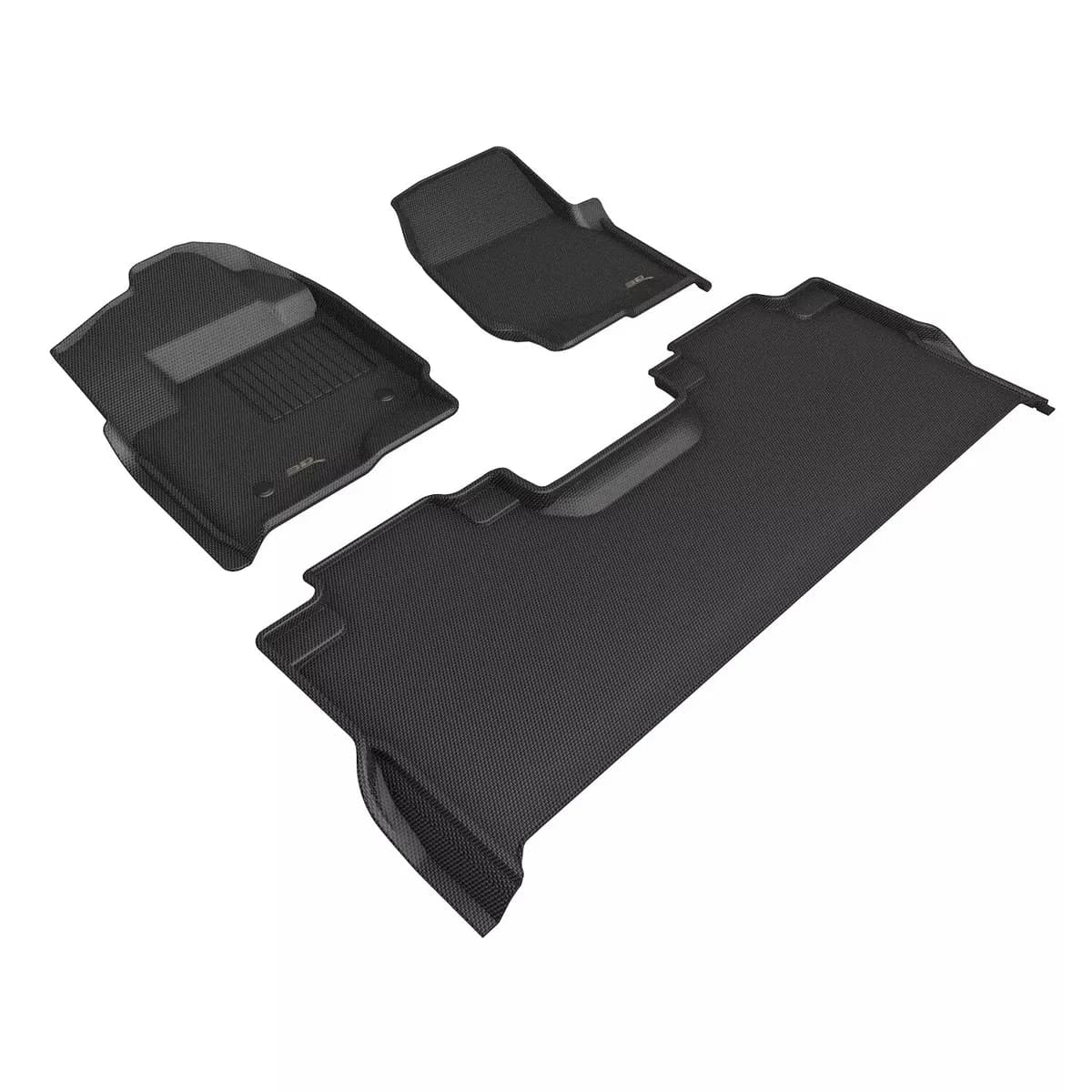 22c F150 Super Crew Kagu 1st & 2nd Row Floor Liner W/Under Seat Storage 3pc Bla