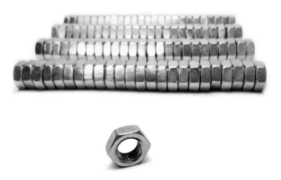 Steinjäger Nuts Bulk Jam Fasteners, Bulk 7/16-20 RH 100 Pack Grade 2 Plated Zinc Silver
