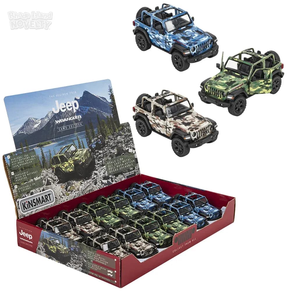 5\" Die-Cast 2018 Jeep Wrangler Camo Open Top