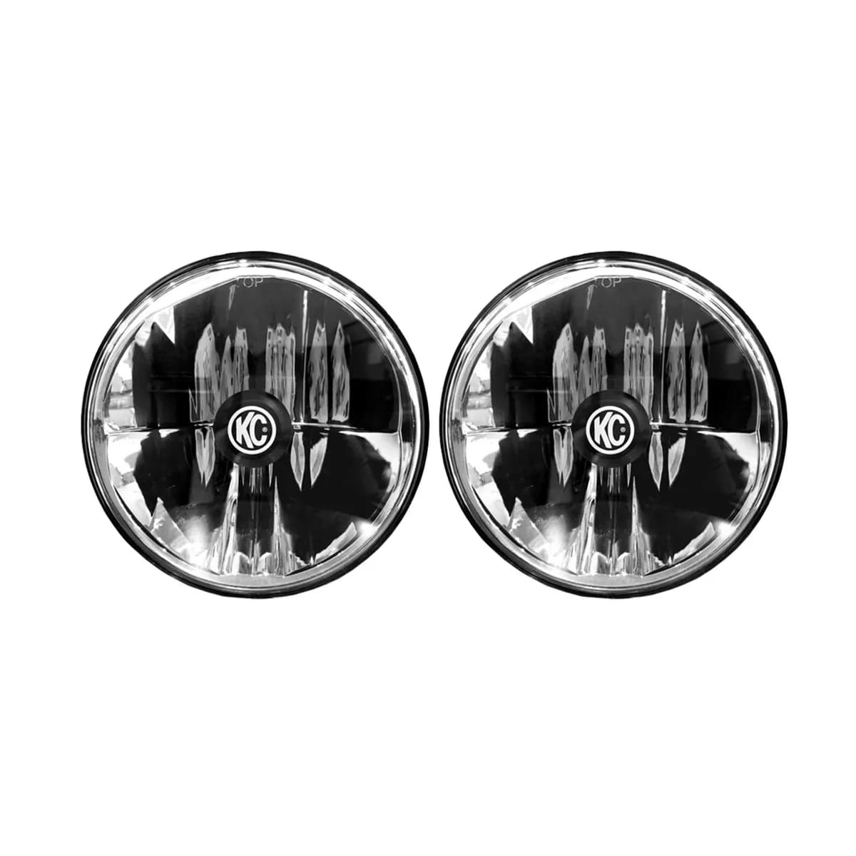 KC HiLite 7" Gravity® LED DOT Headlight | Driving Beam | Pair Universal / 97-06 Jeep TJ