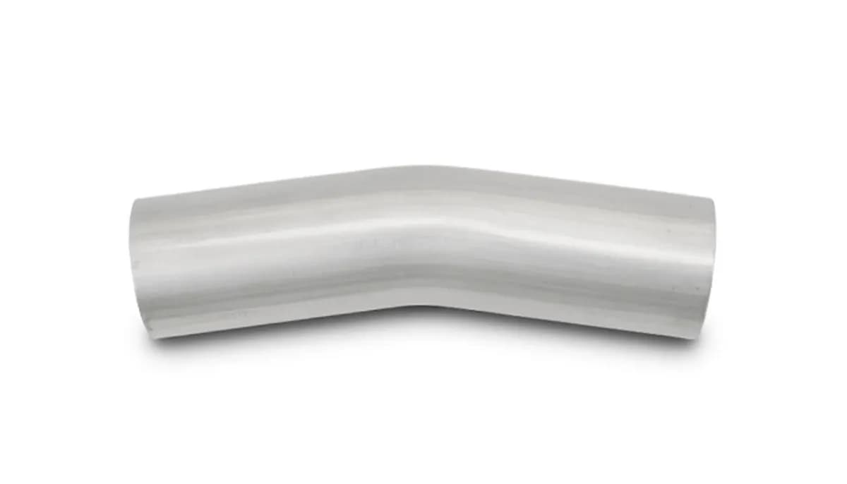15 Degree Stainless Steel Bend; 3 in. Tube OD; 5 in. Centerline Radius; 5 in. Leg Length From Tangent;