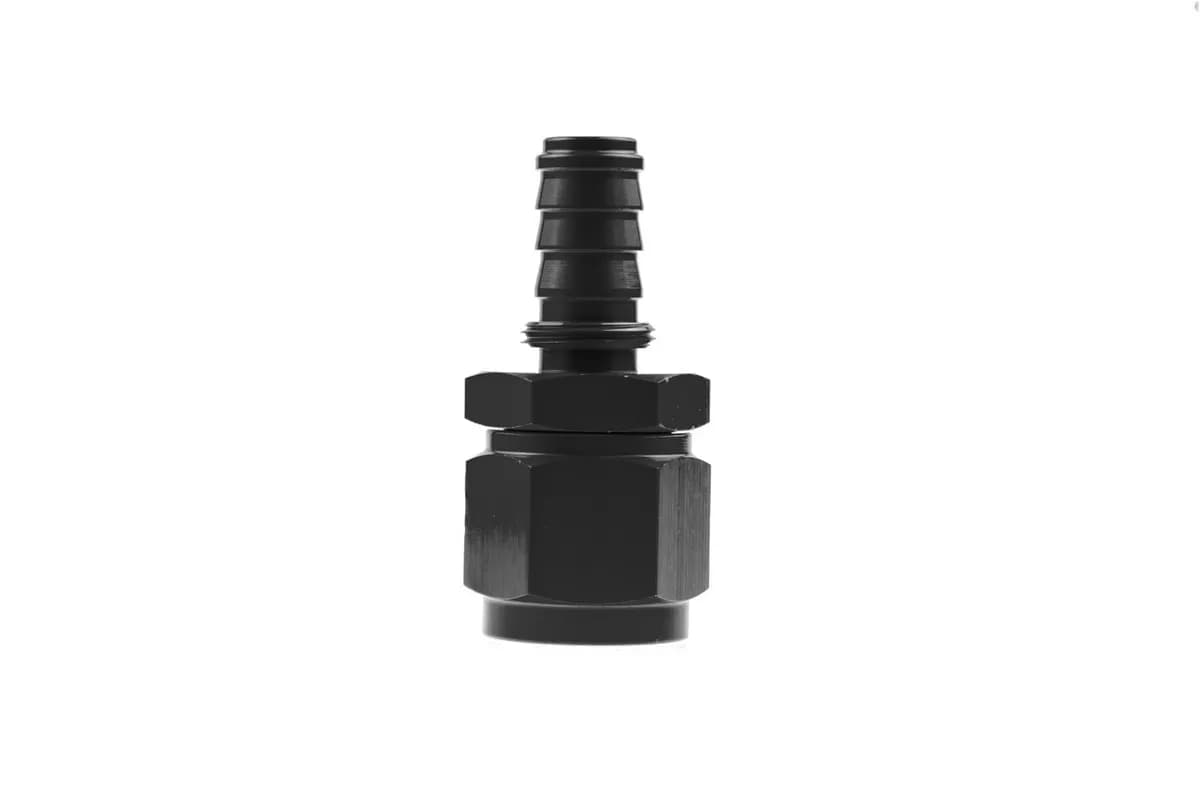 16 an Straight Crimp Style Hose End Black