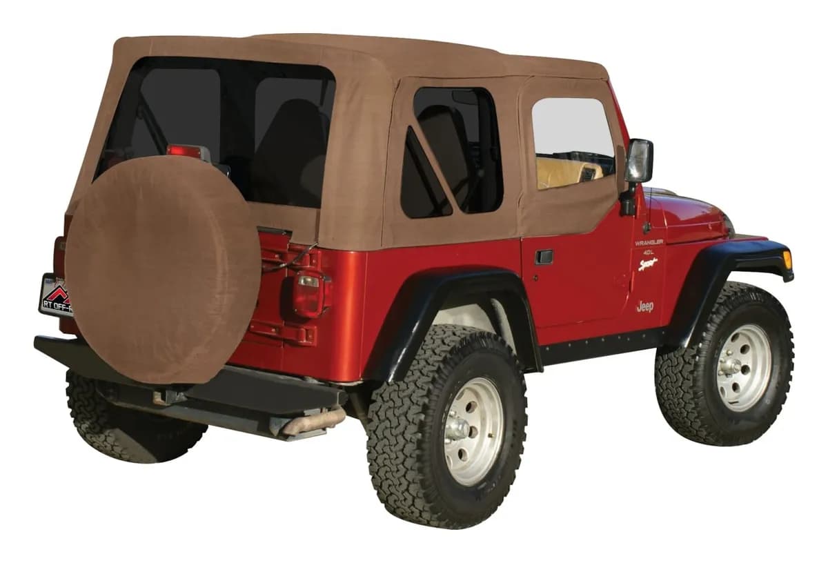 1997-2006 Wrangler TJ Spice Denim; includes tinted windows and upper door skins as well as support rods to allow better water run off