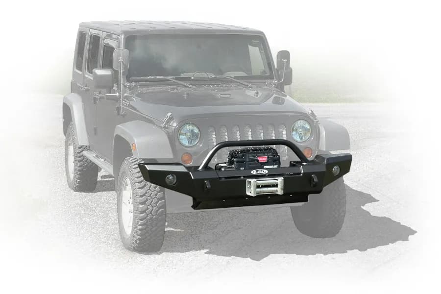 LOD Signature Series Full Width Front Bumper w/Bull Bar Black Powder Coated - JK
