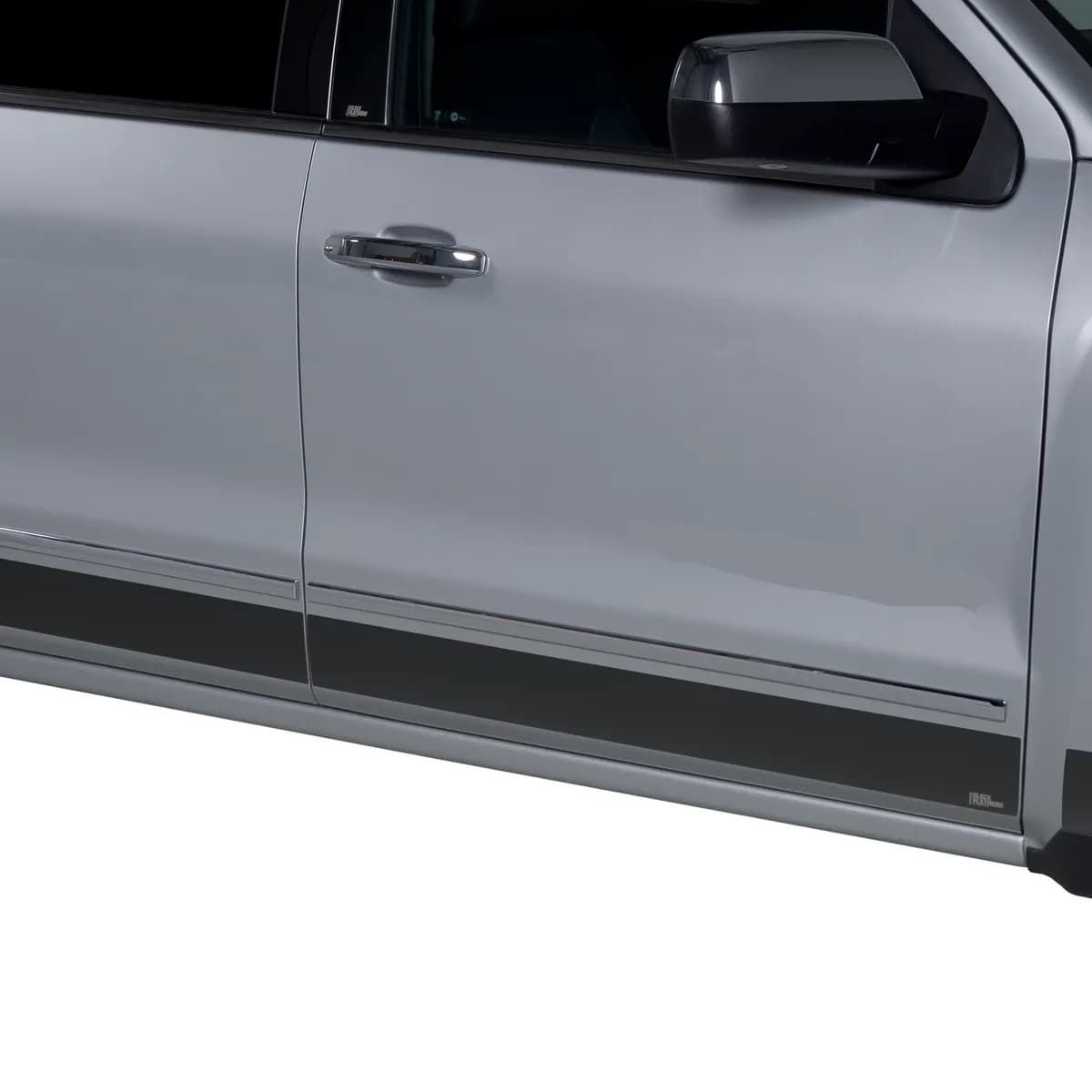 2019-2022 Chevrolet Silverado LD GMC Sierra LD - Regular Cab - 8ft Long Box Trim Black Platinum Rocker Panels GM Official Licensed Product - Made in the USA