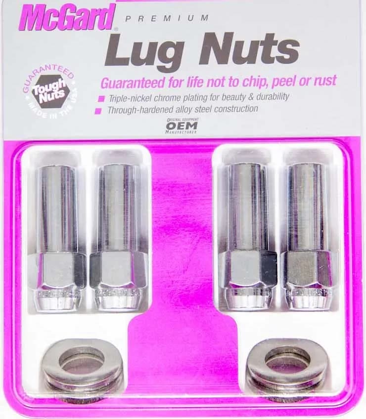 Hex Lug Nut M12x1.5 Ctr Washer Xlng 1.365 in Shk 13/16 Hex 2.27 in Oal Chrom