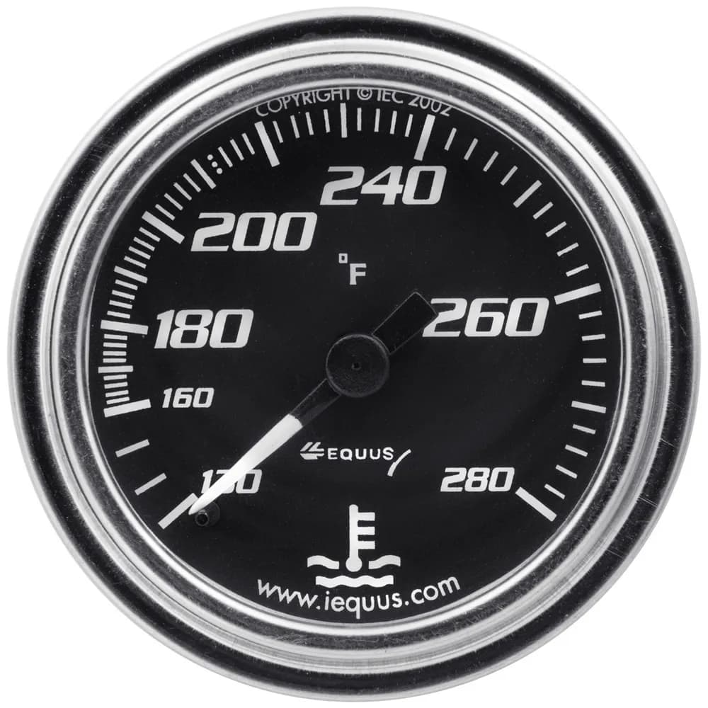 2.0 Dia Water Temp Gauge Chrome 140-280