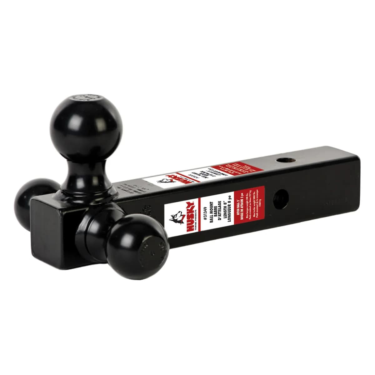 Husky Towing 31349 Fits 2 Recvr 1-7/8 Ball 2K LB GTW 0 Drop & 0 Rise Non Swivel Non Extend