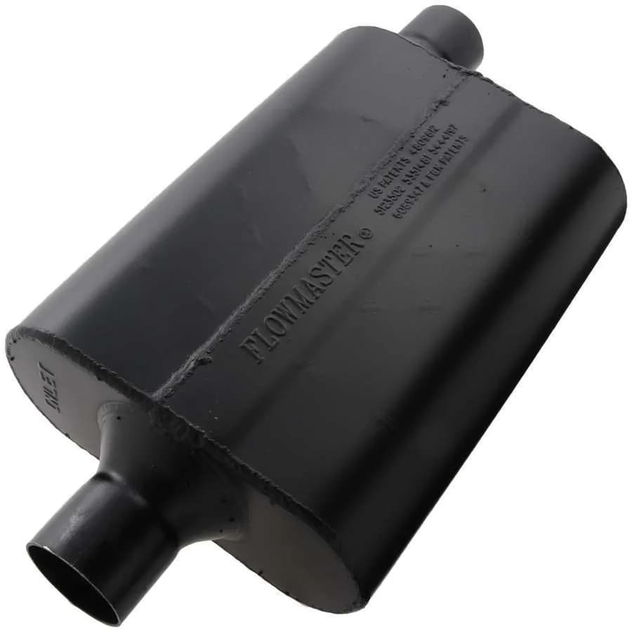 Super 44 Series Muffler 2.25in IN (C) / OUT (O): ea 16 Gauge Aluminized Steel