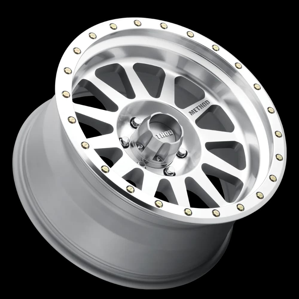 Aluminum Wheels 17x8.5 Double Standard MR304 Bolt Pattern 6 On 139.7 Offset 0 Lip Size 2.6 Machined SL Clear Coat Method