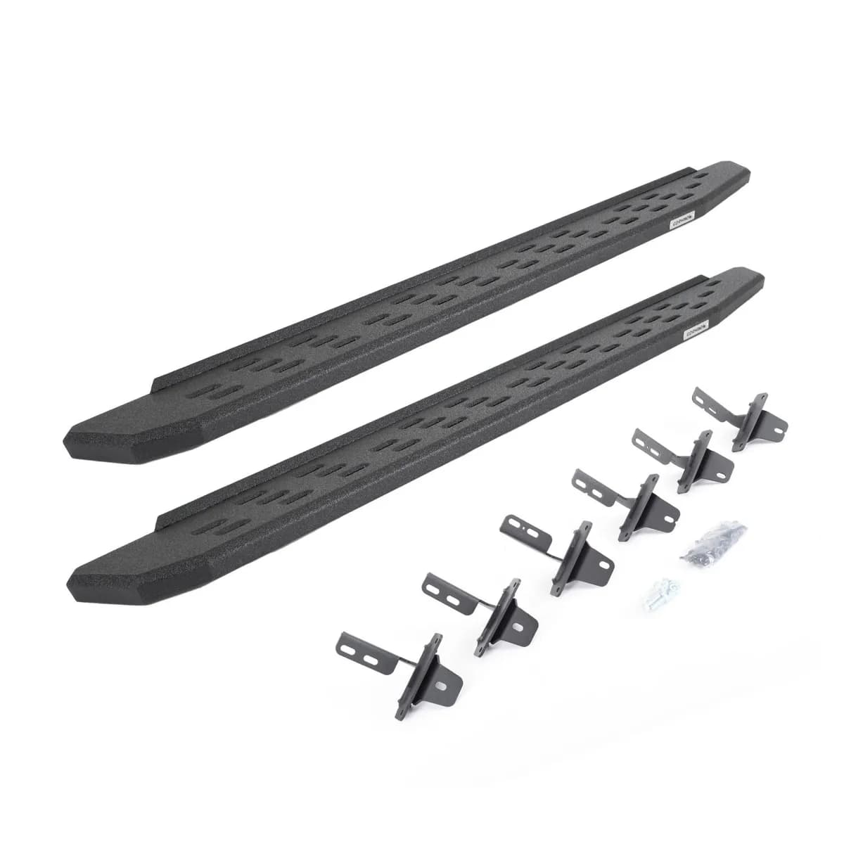 Go Rhino 69612973T - RB30 Running Boards with Mounting Bracket Kit - Protective Bedliner Coating