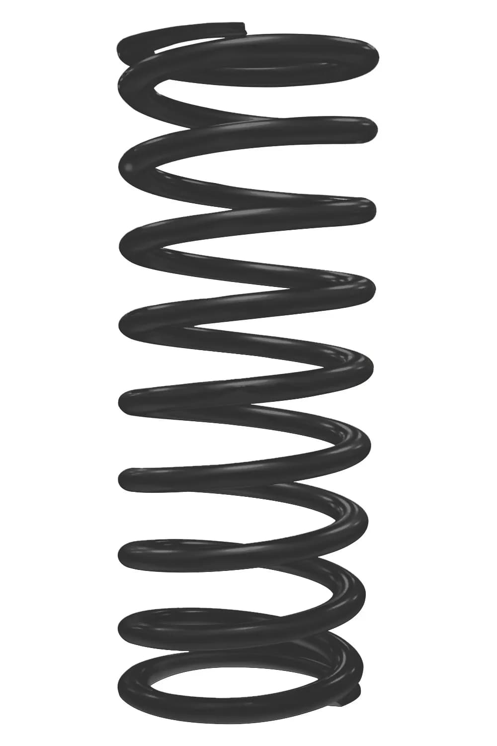 QA1 12HT130B Spring, Cr-Si High Travel 2-1/2 Id, 12 X 130 Lbs/In. Black Pwdr Coat